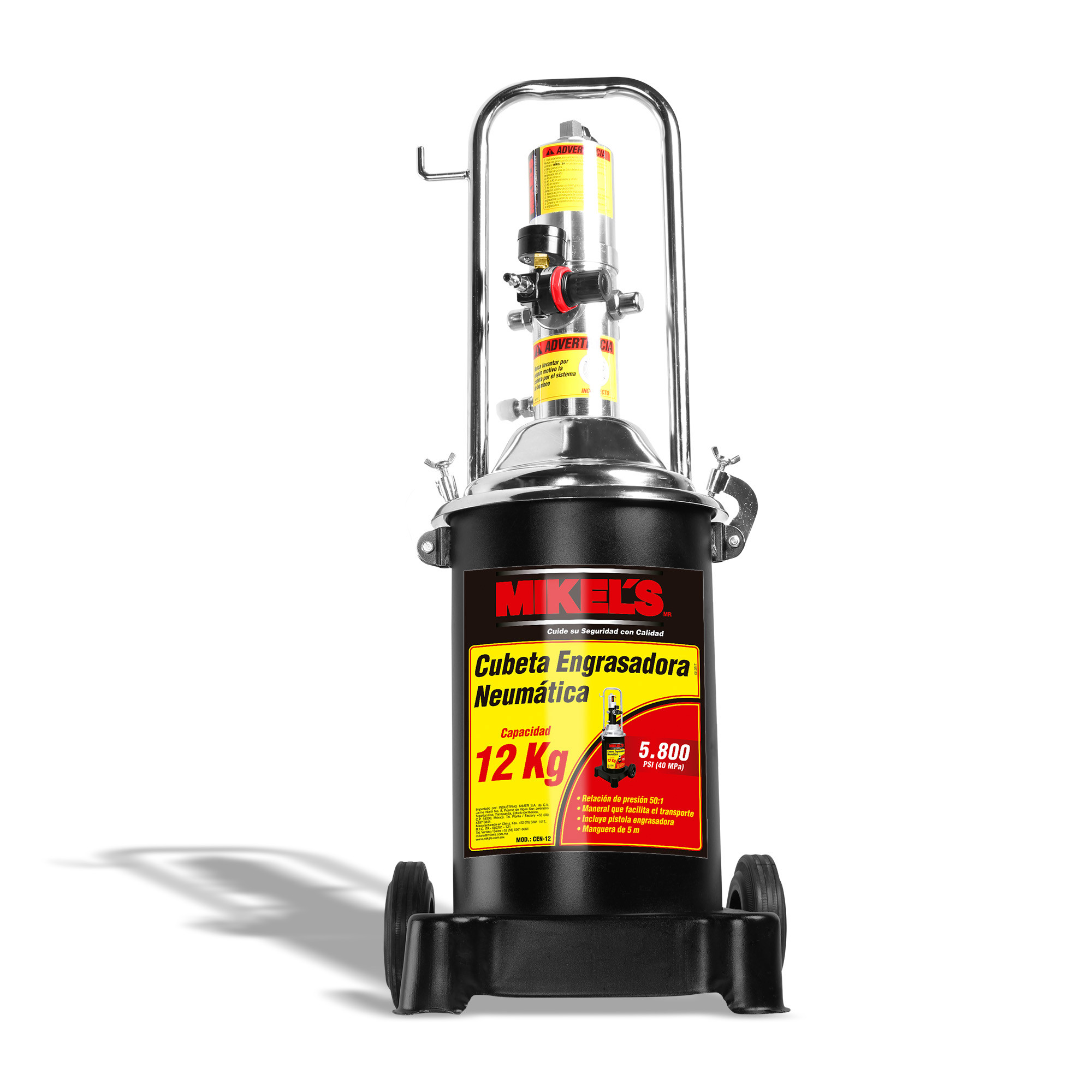Cubeta engrasadora neumática (12 kgs)