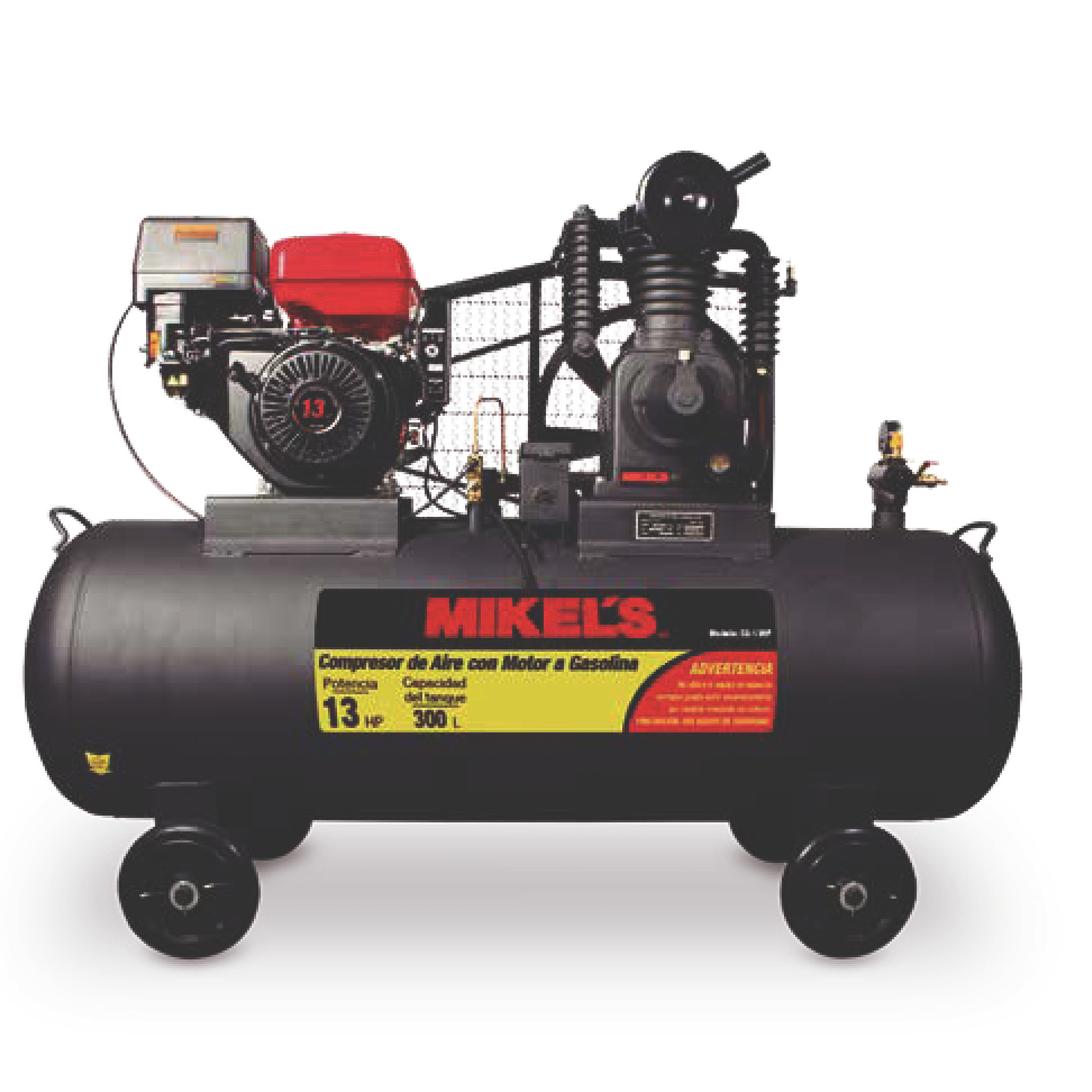 COMPRESOR DE AIRE 13 HP MOTOR A GASOLINA (300 LTS)