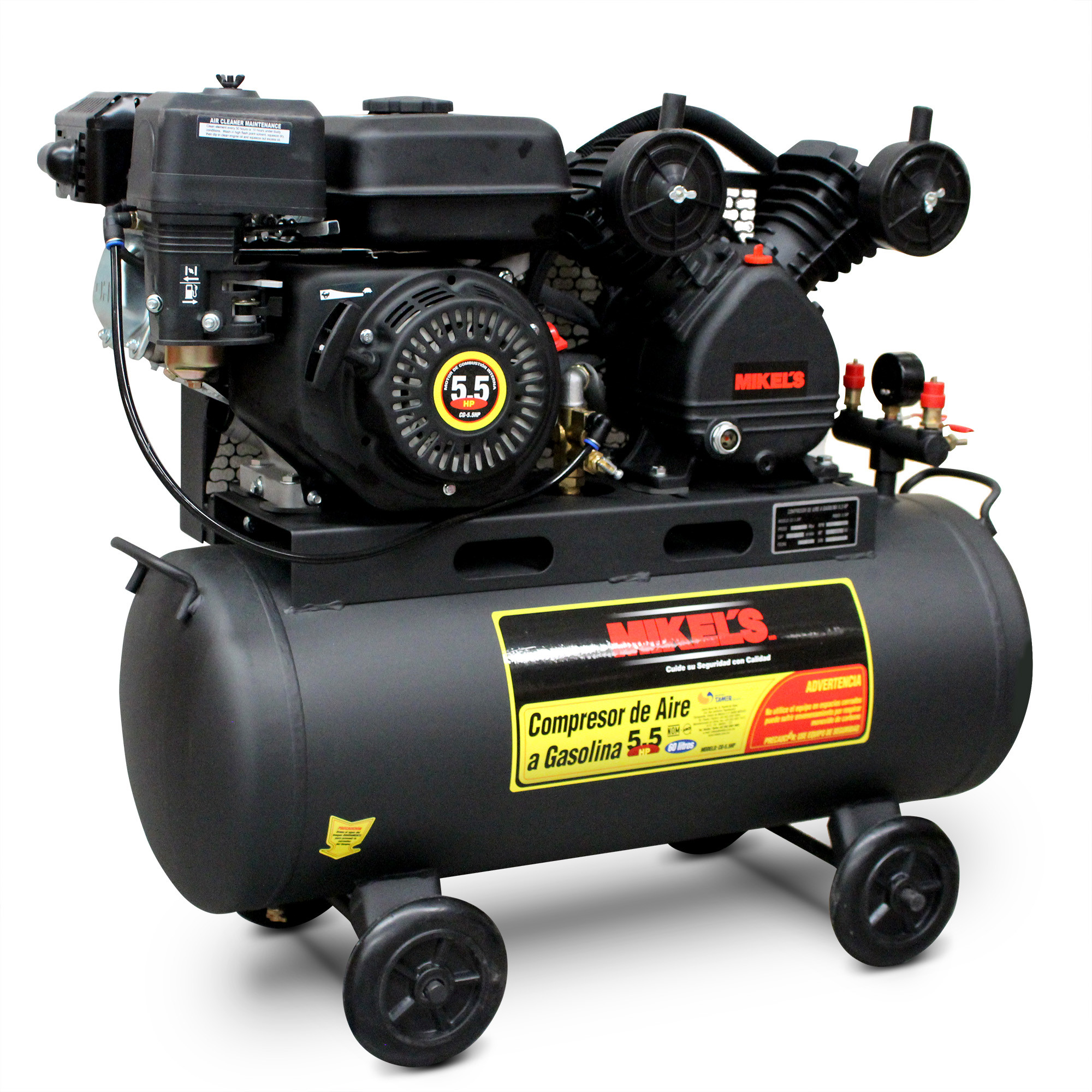 COMPRESOR DE AIRE 5.5 HP MOTOR A GASOLINA (60 LTS)