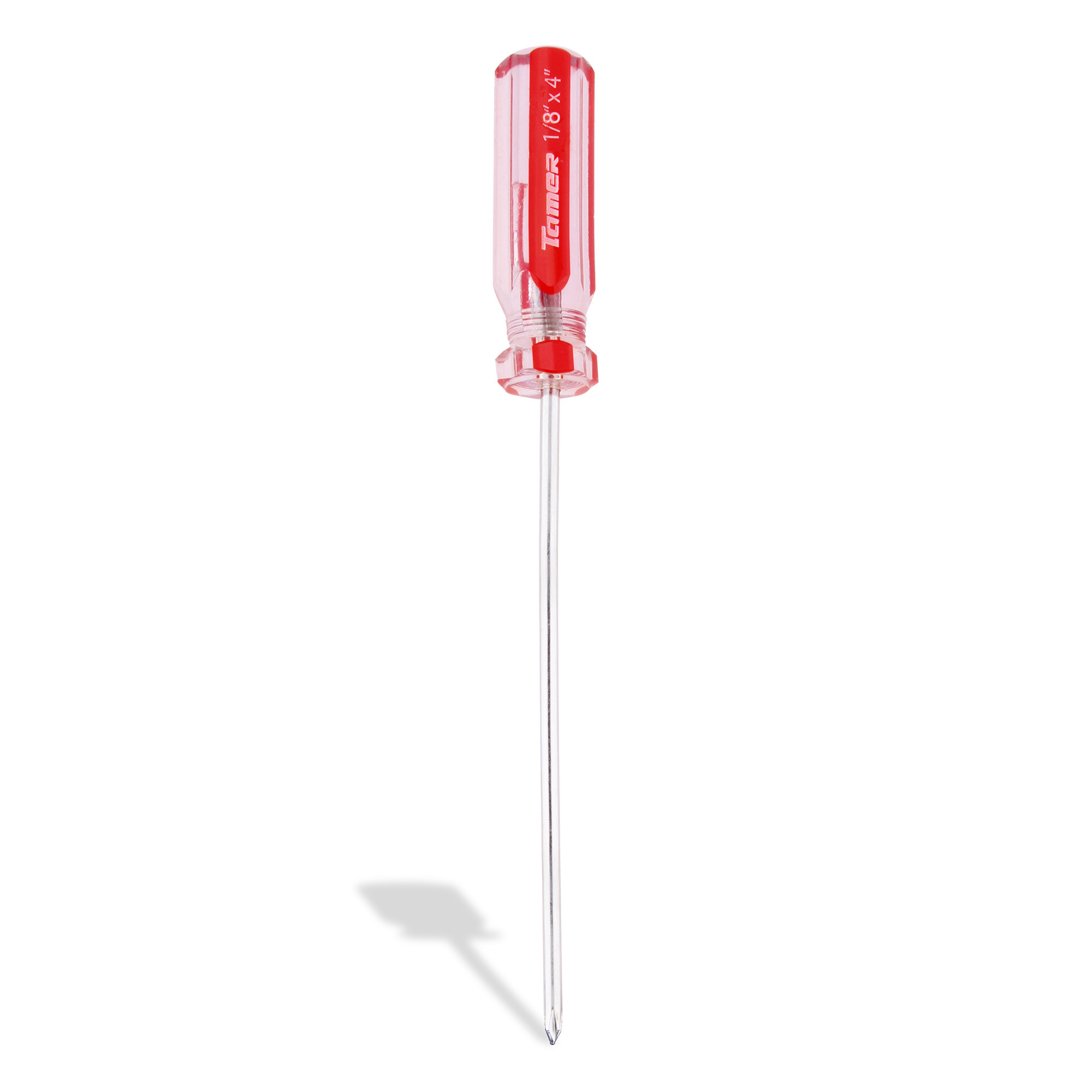 DESARMADOR CRUZ 1/8" X 4", BARRA ACERO CROMADO, MANGO PVC
