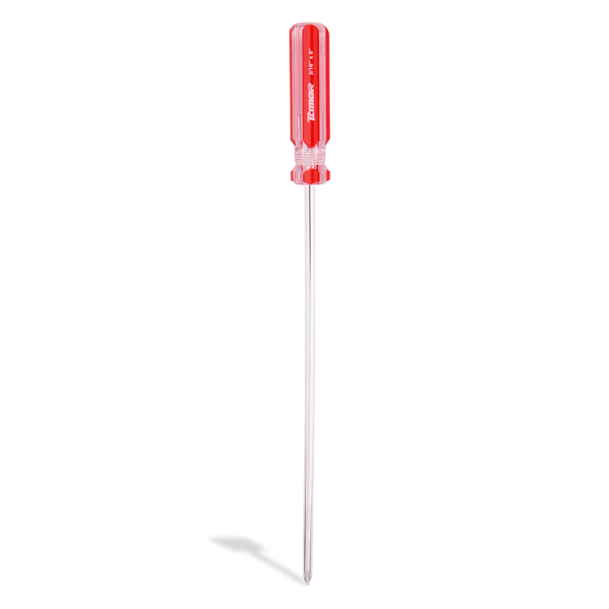 DESARMADOR CRUZ 3/16" X 8", BARRA ACERO CROMADO, MANGO PVC