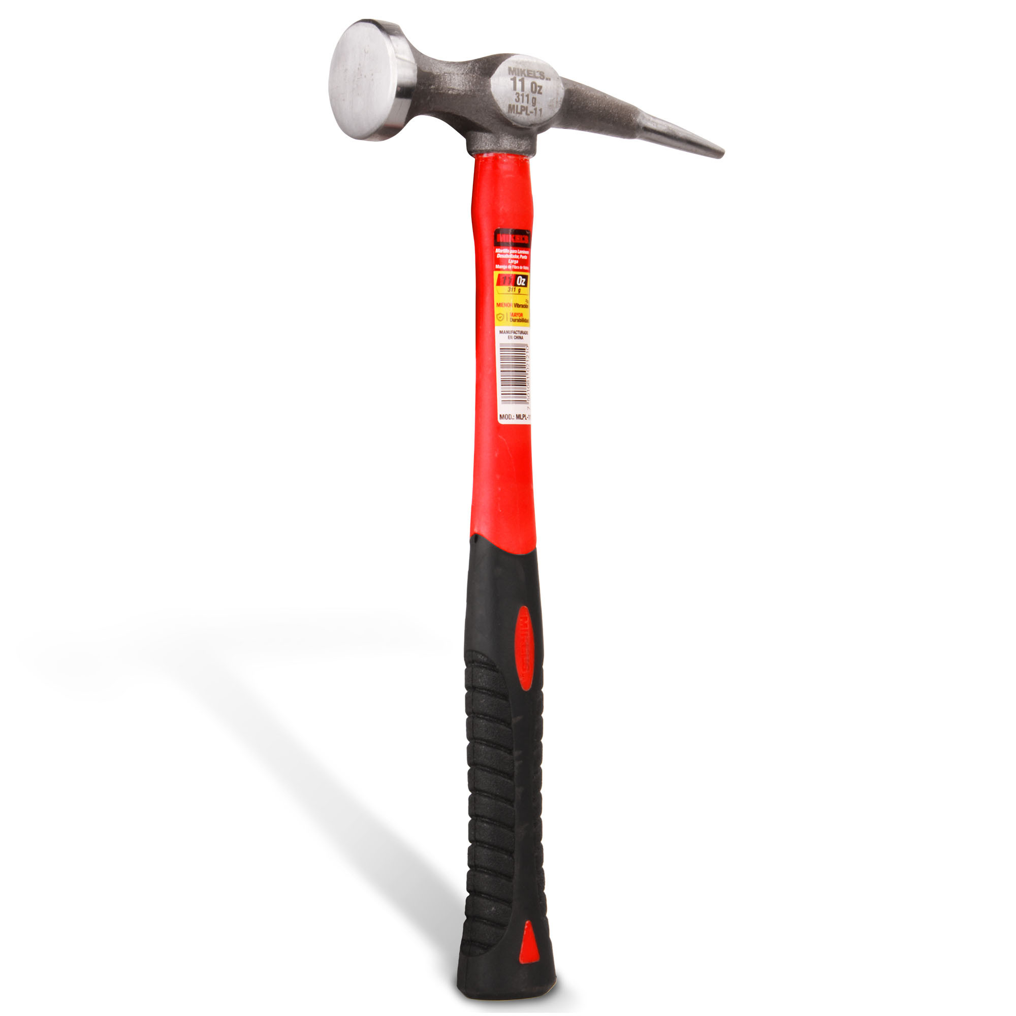 MARTILLO PARA LAMINERO DESABOLLADOR PUNTA LARGA, MANGO DE FIBRA DE VIDRIO (11 OZ)
