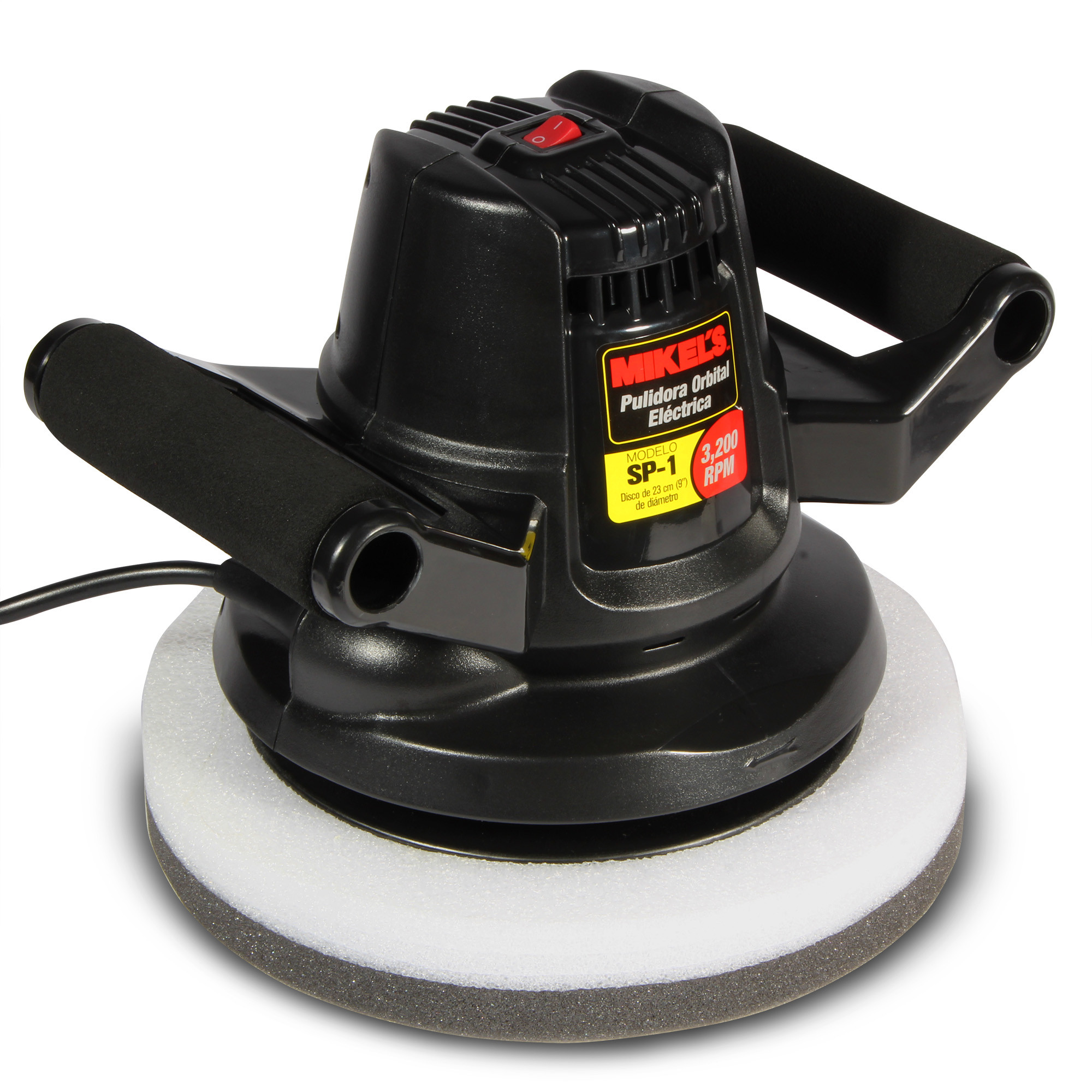 PULIDORA ORBITAL A DOS MANOS (9”, 3200 RPM)