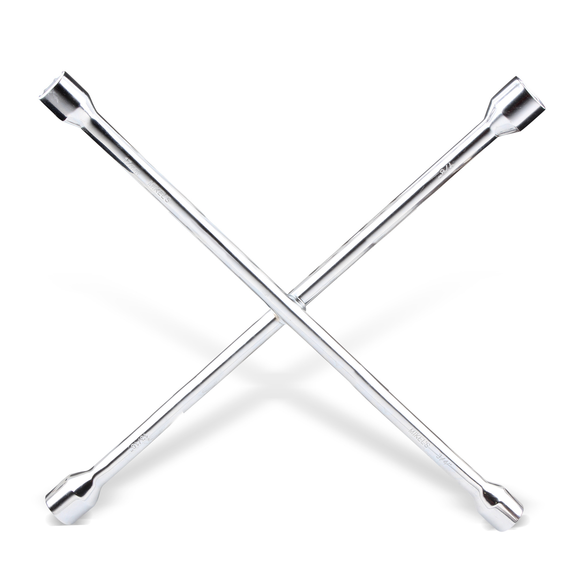 LLAVE DE CRUZ CROMADA 18” (13/16” - 3/4” - 17MM - 7/8”)