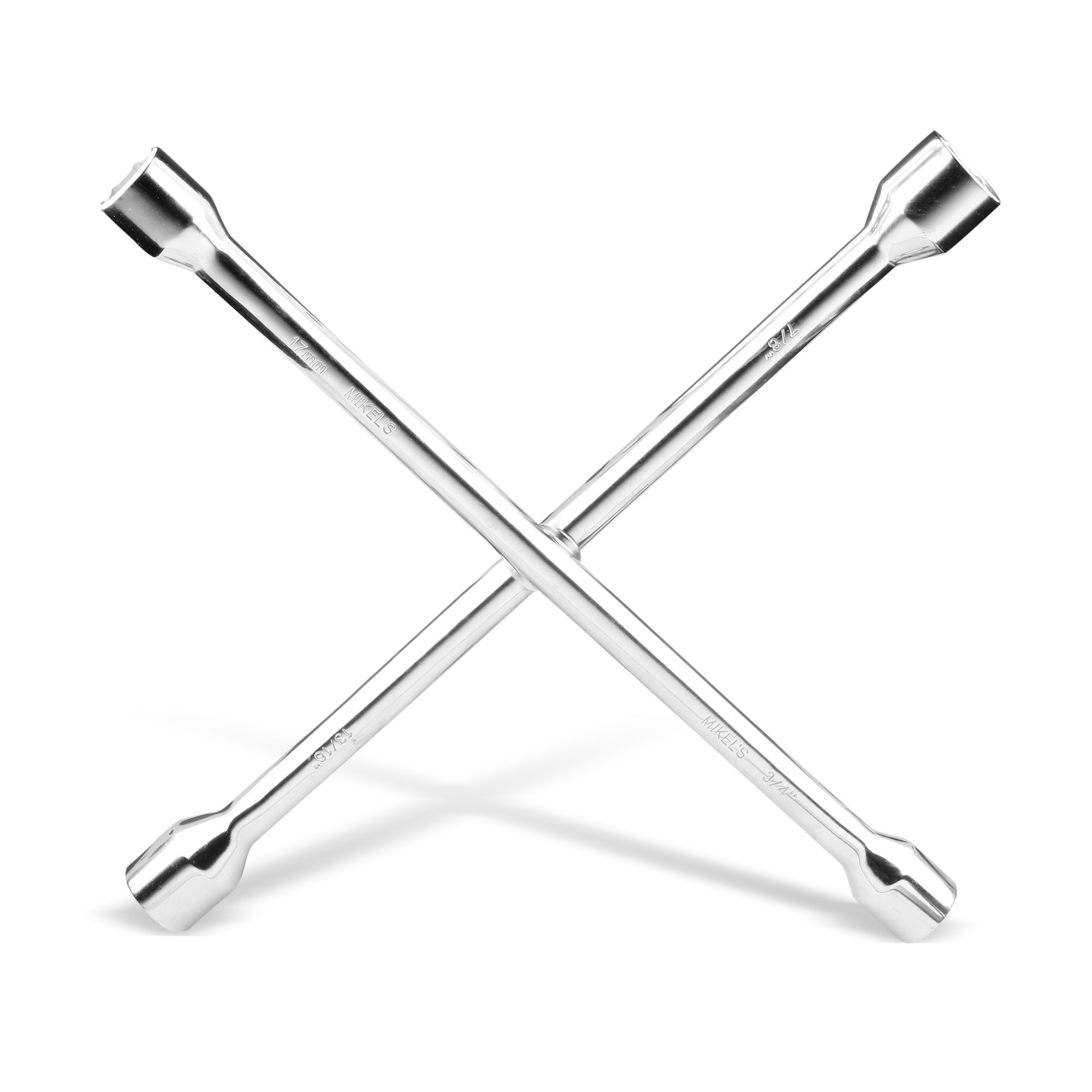 LLAVE DE CRUZ CROMADA 14” (13/16” - 3/4” - 17MM - 7/8”)