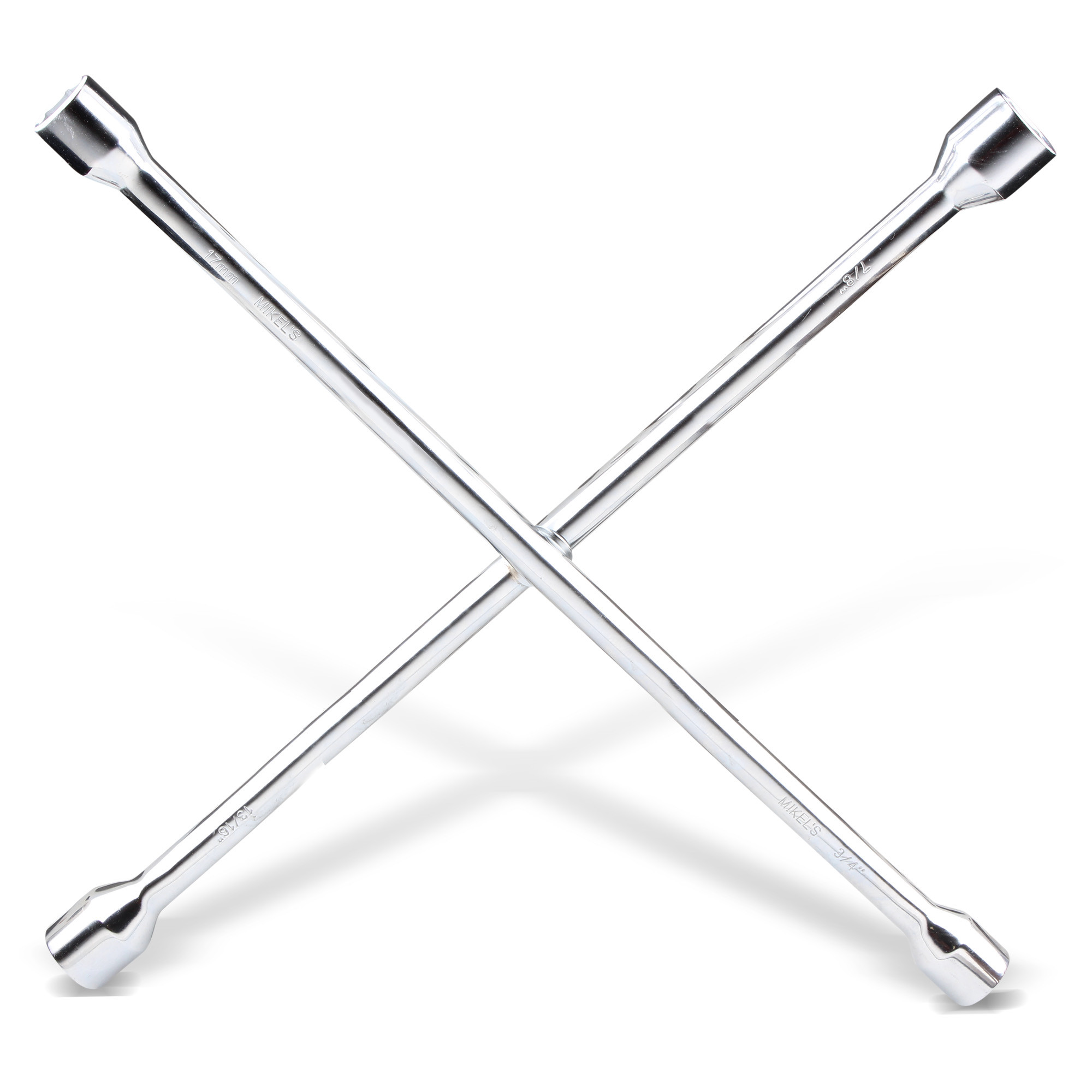 LLAVE DE CRUZ CROMADA 20” (13/16” - 3/4” - 17MM - 7/8”)