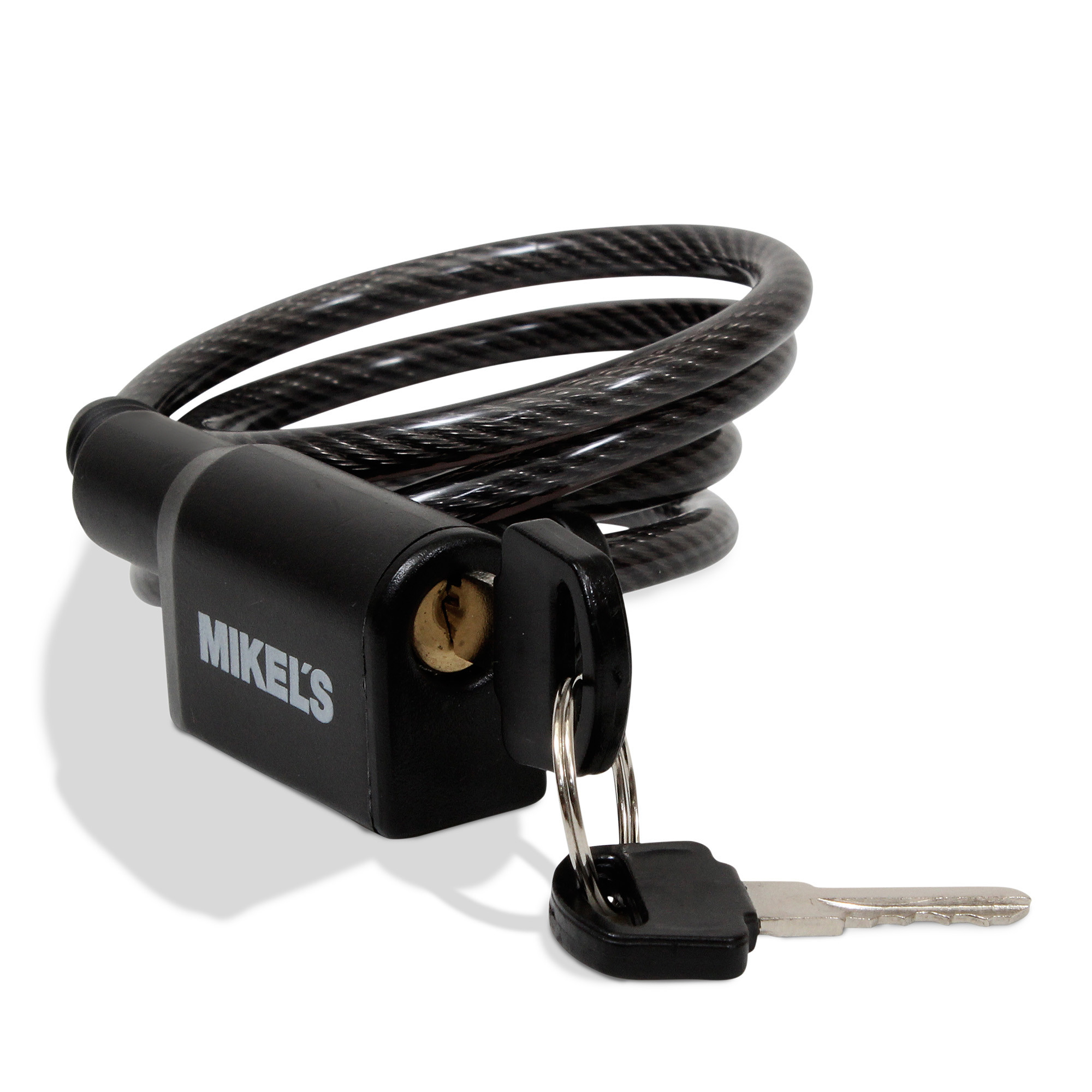 CABLE CANDADO EN ESPIRAL CON LLAVES (80 CMS)