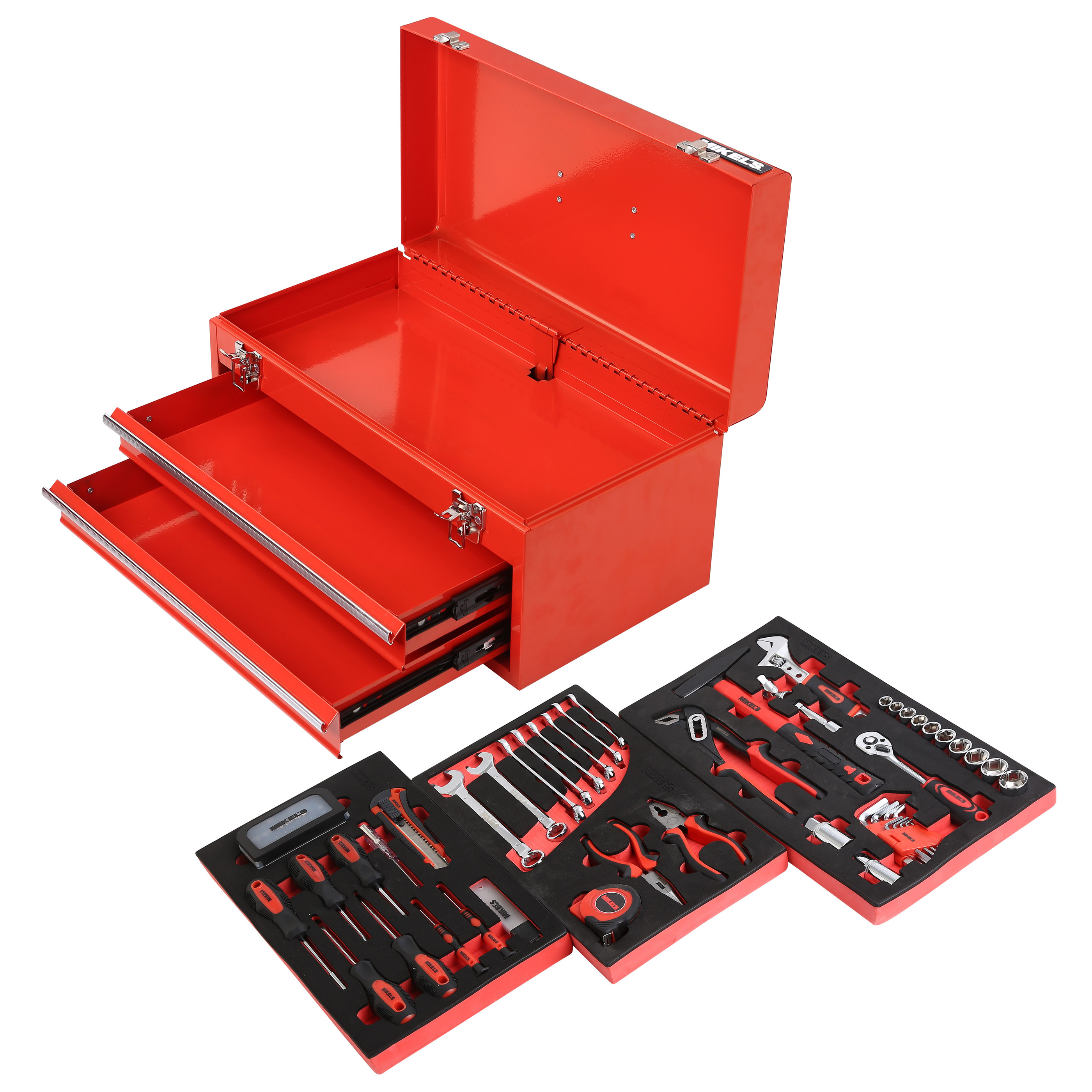 KIT CAJA METÁLICA DE HERRAMIENTAS (88 PZAS)