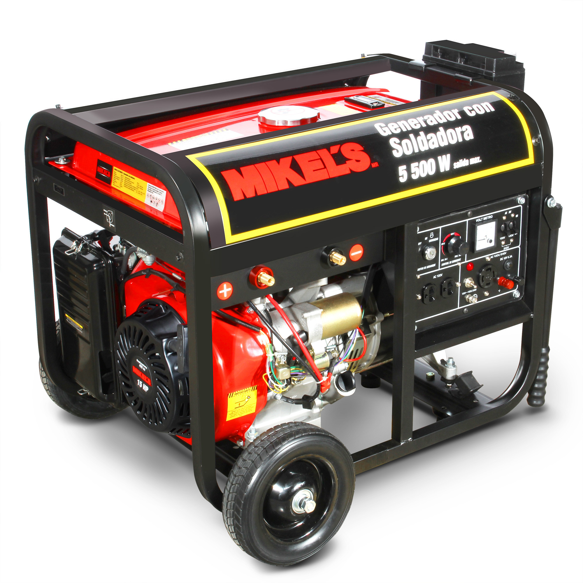 GENERADOR DE CORRIENTE ELÉCTRICA MOTOR 4 TIEMPOS CON SOLDADORA (5,500 W / 15 HP)
