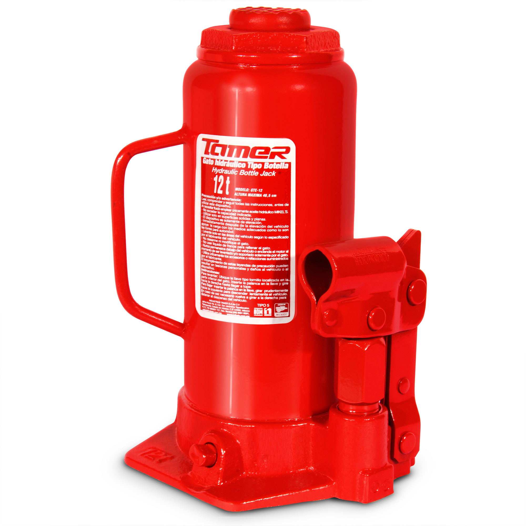 GATO HIDRÁULICO DE BOTELLA CON TORNILLO DE EXTENSIÓN (12 TON)