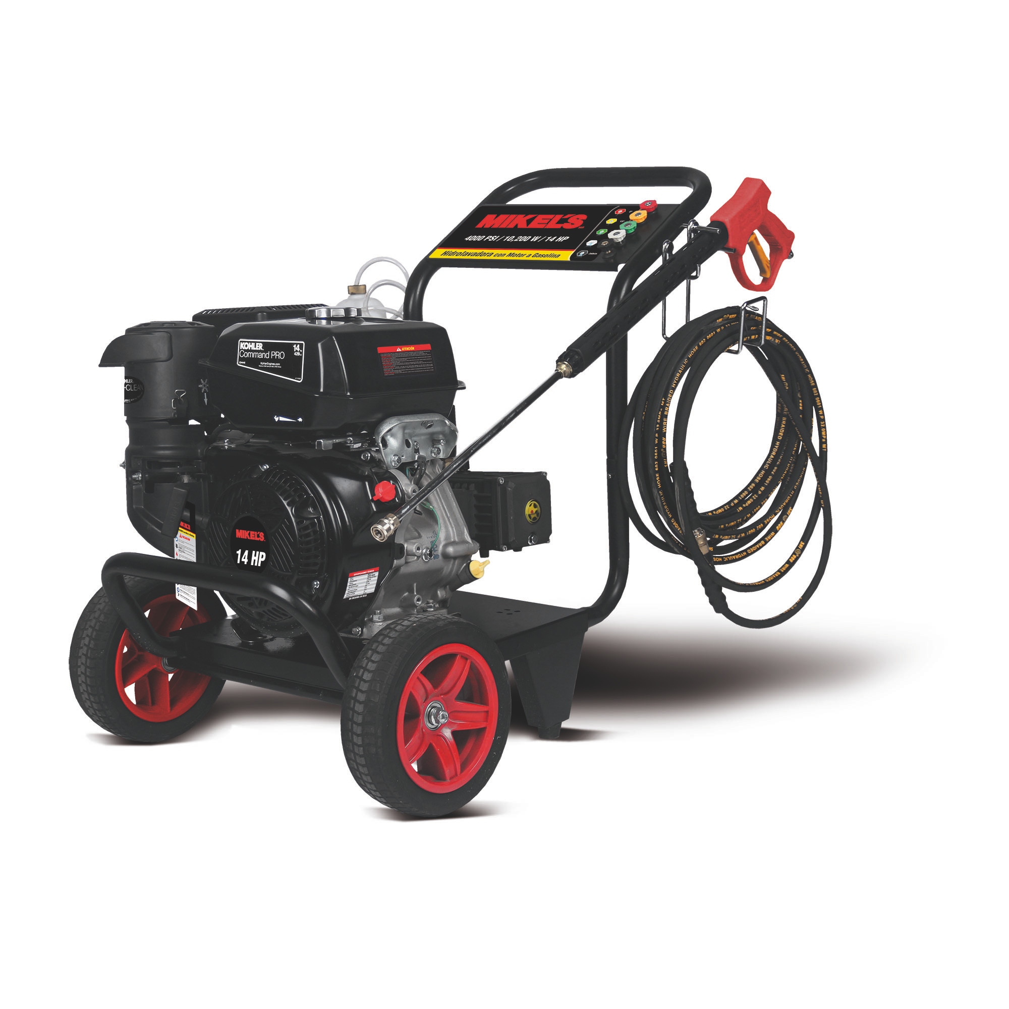 HIDROLAVADORA DE ALTA PRESIÓN A GASOLINA MOTOR 4 TIEMPOS (KOHLER ®) (4,000 PSI / 14 HP)