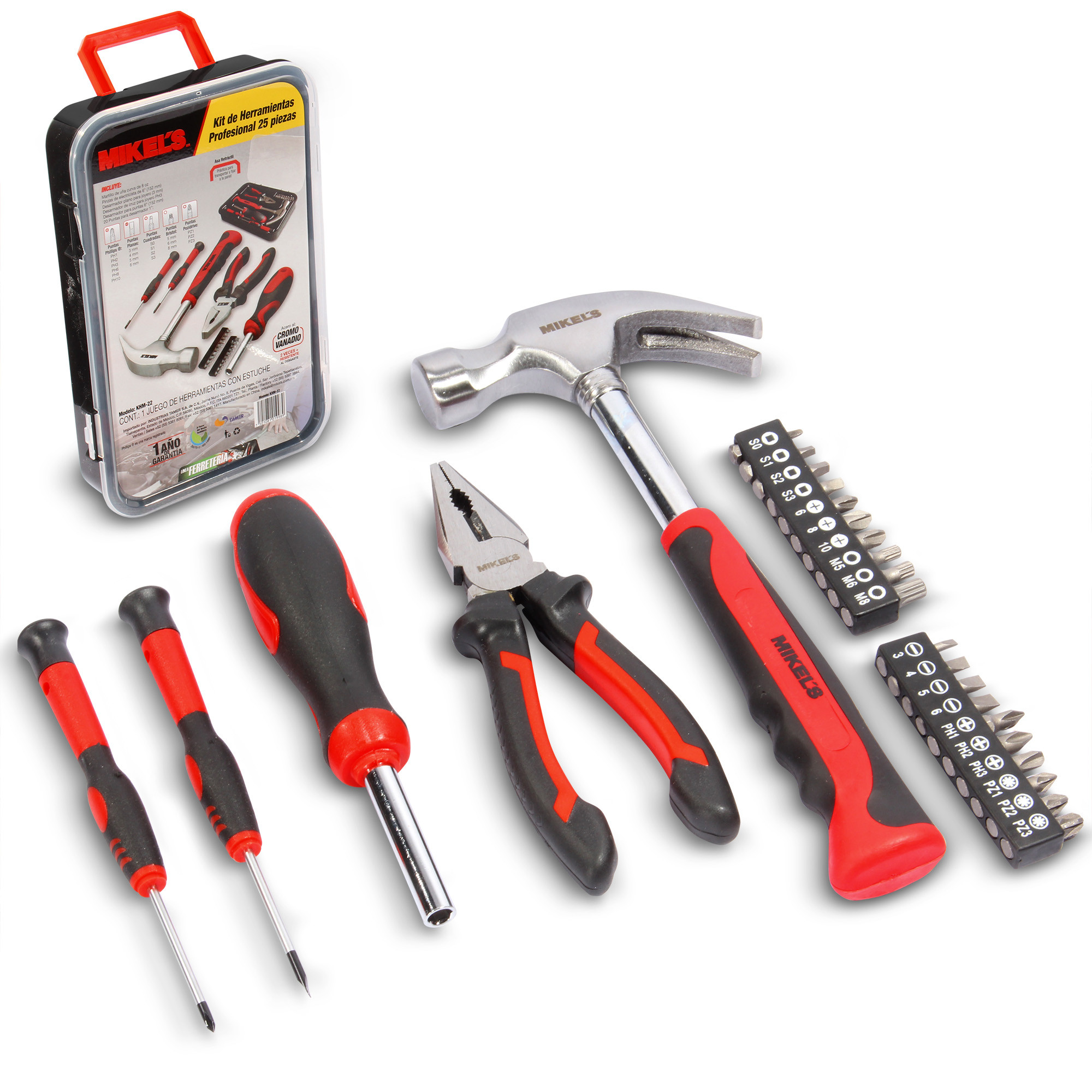 KIT DE HERRAMIENTAS PROFESIONAL (25 PZAS)