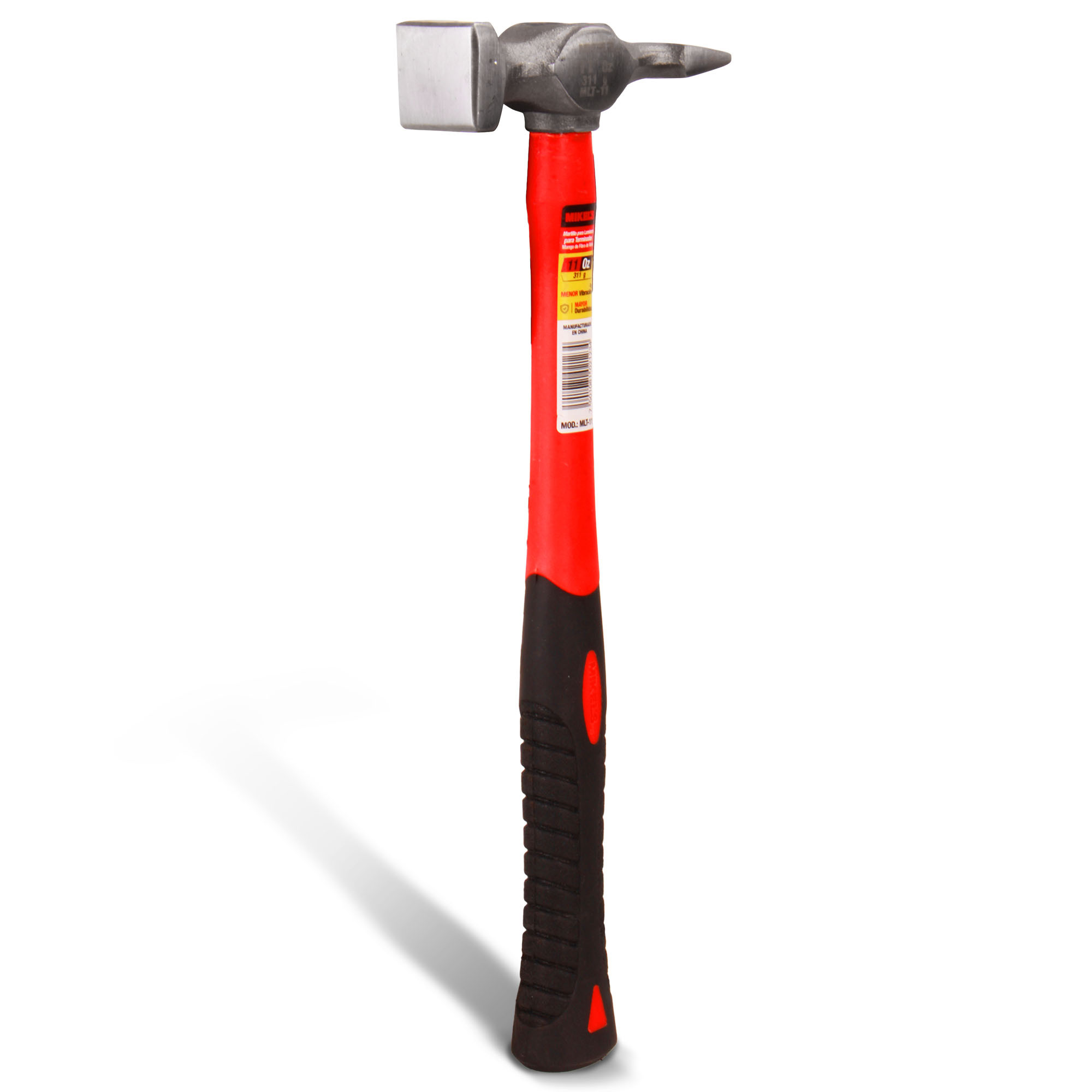 MARTILLO PARA LAMINERO PARA TERMINADOS, MANGO DE FIBRA DE VIDRIO (11 OZ)