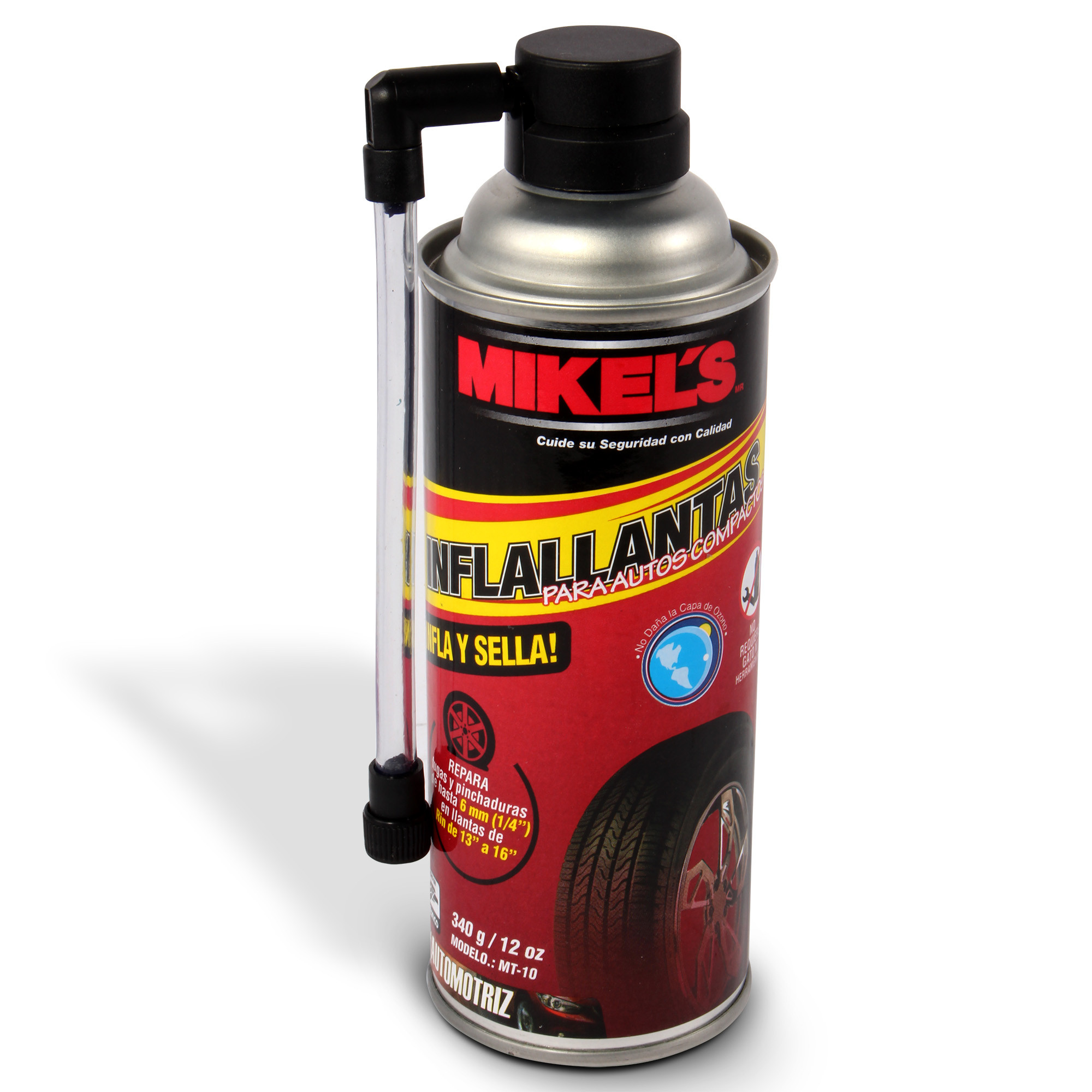Inflallantas magic tire (340 grs, 12 oz) para autos compactos