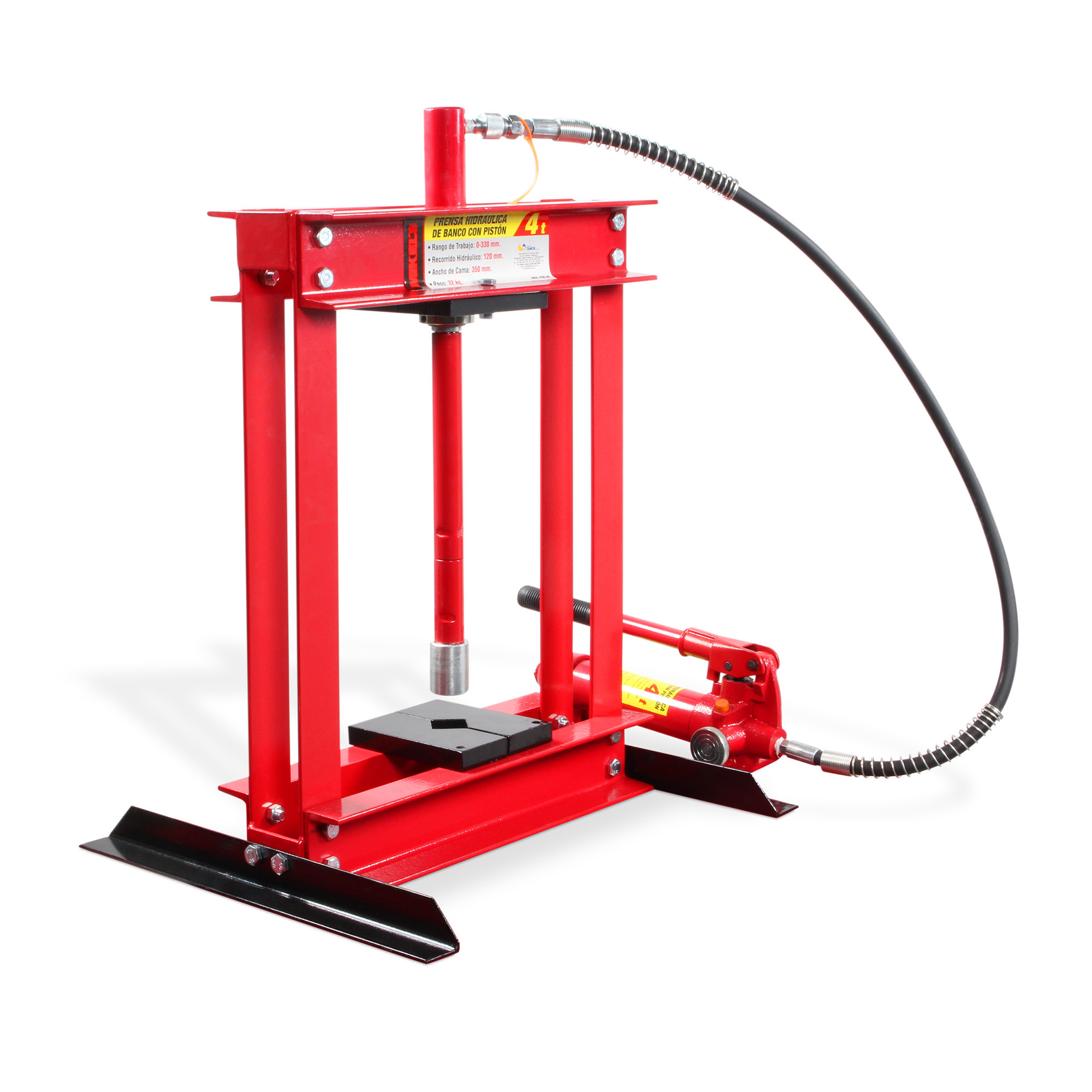 PRENSA HIDRÁULICA DE BANCO CON PISTÓN (4 TON)