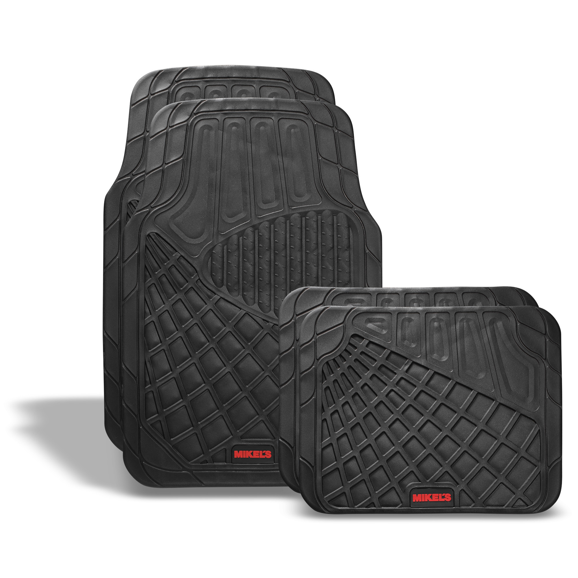 TAPETES PARA AUTO DE HULE, NEGRO DE LUJO