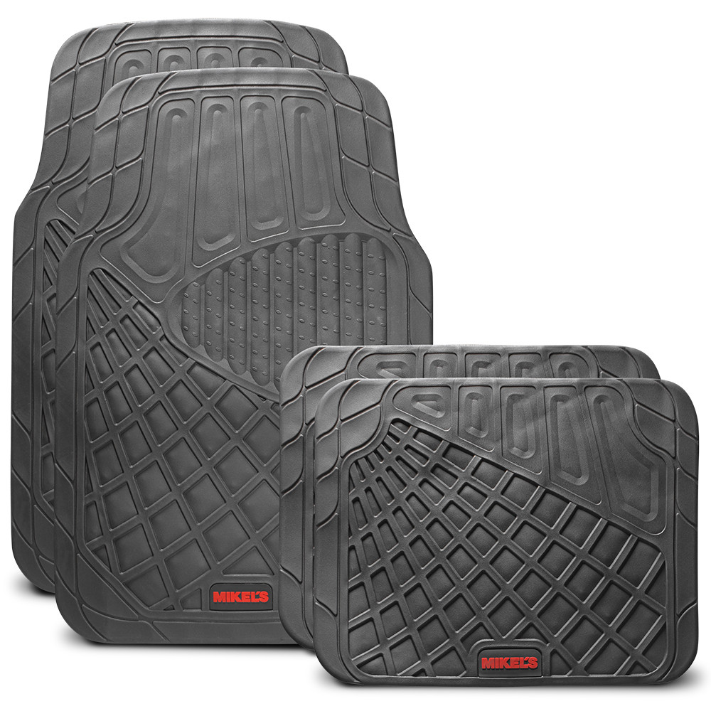 TAPETES PARA AUTO DE HULE, GRIS DE LUJO